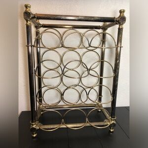 Italy Vintage Metal Wine Rack -  Gold